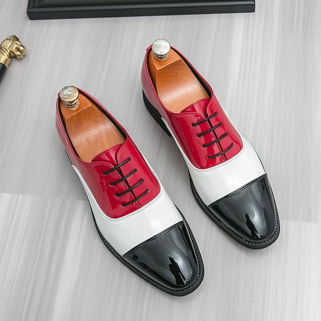 Shoes with and White Polished Dress Men's Oxford Blue