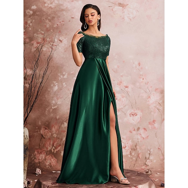 Gown Evening the Mother Sparkle of Formal A-Line Dress Bride