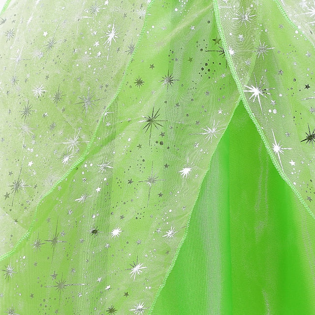 Theme Flower Girl Tiana Fairytale Tinker Bell Dress Princess