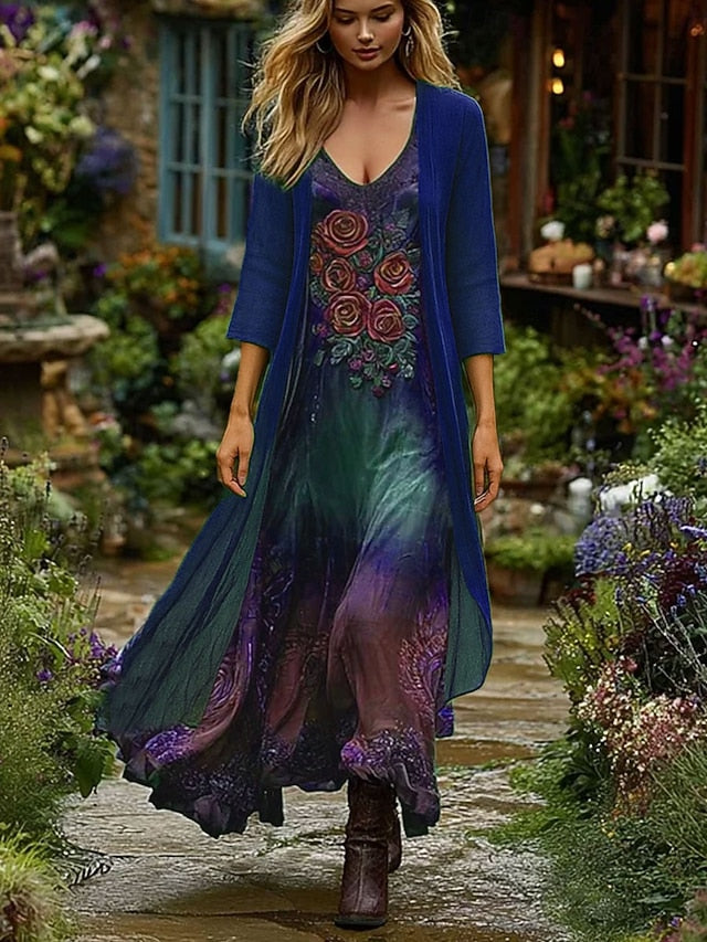 Women's Dress Set Maxi Dress A Line Dress Vacation Boho