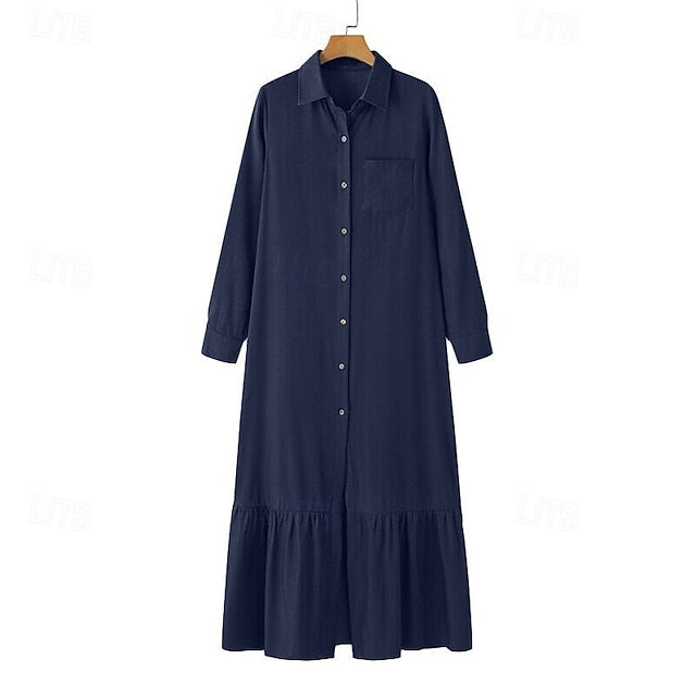 Women's Long Dress Maxi Dress Denim Dress Casual Dress