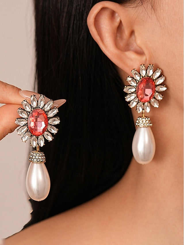 Earrings Women's Pearl Set Jewelry with
