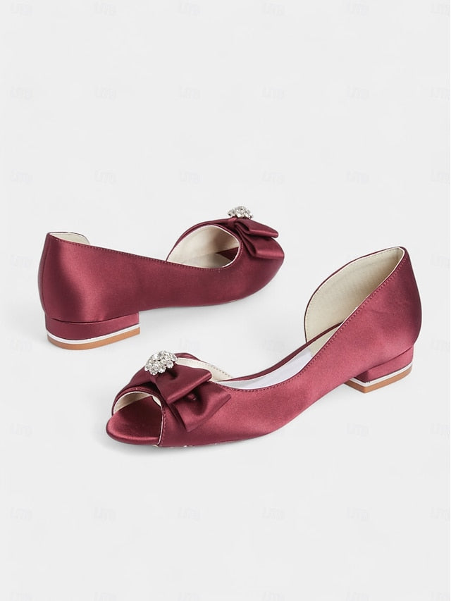 in with sparkling flats a crafted luxurious satin Elegant