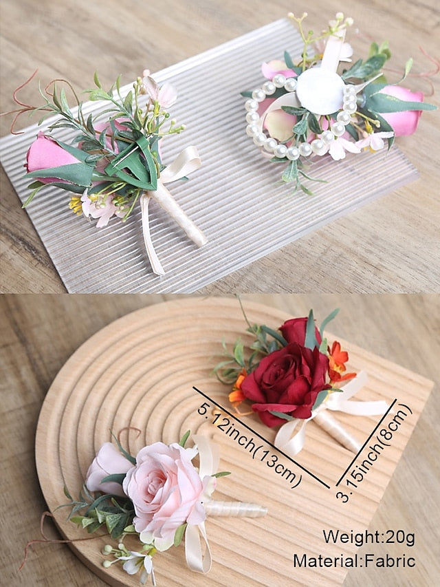Wedding Corsage and Boutonniere Artificial Elegant – Wrist