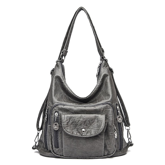 Sac - Sac Hobo en similicuir pour femme style vintage marron