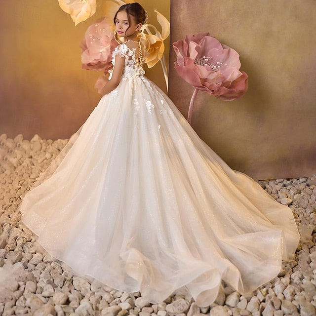 Dress Communion Kids Girls' Girl First Party Flower