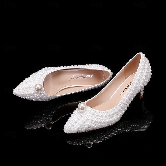 Women's Wedding White Shoes Dress Party