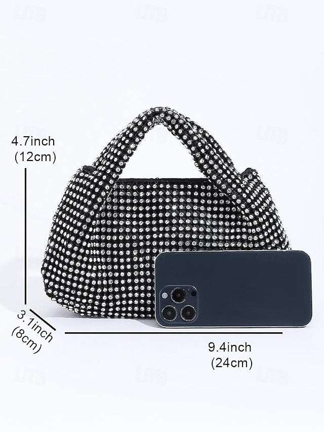 Rhinestone Silver – Sparkling Women's Evening Handbag