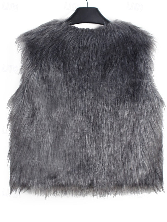 Fur Comfortable Coat Faux Furs Women's Leathers Vest