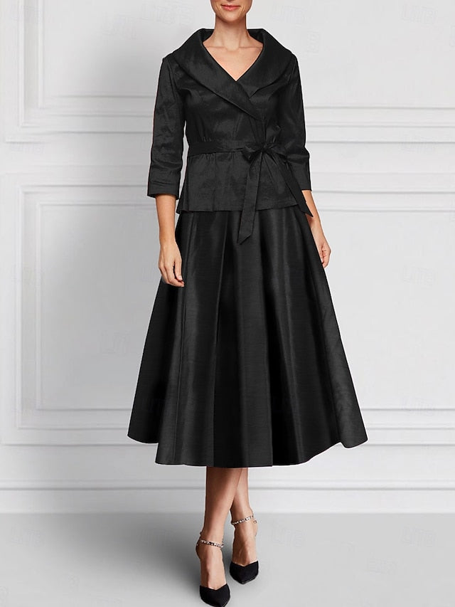 Two of Bride Piece Dress A-Line the Mother Sets Elegant