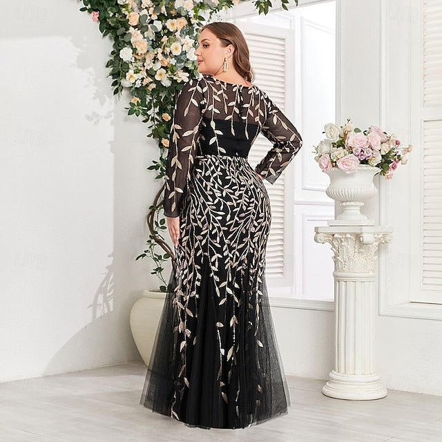 Dress Sparkle Mermaid Formal Trumpet / Floor Evening Gown