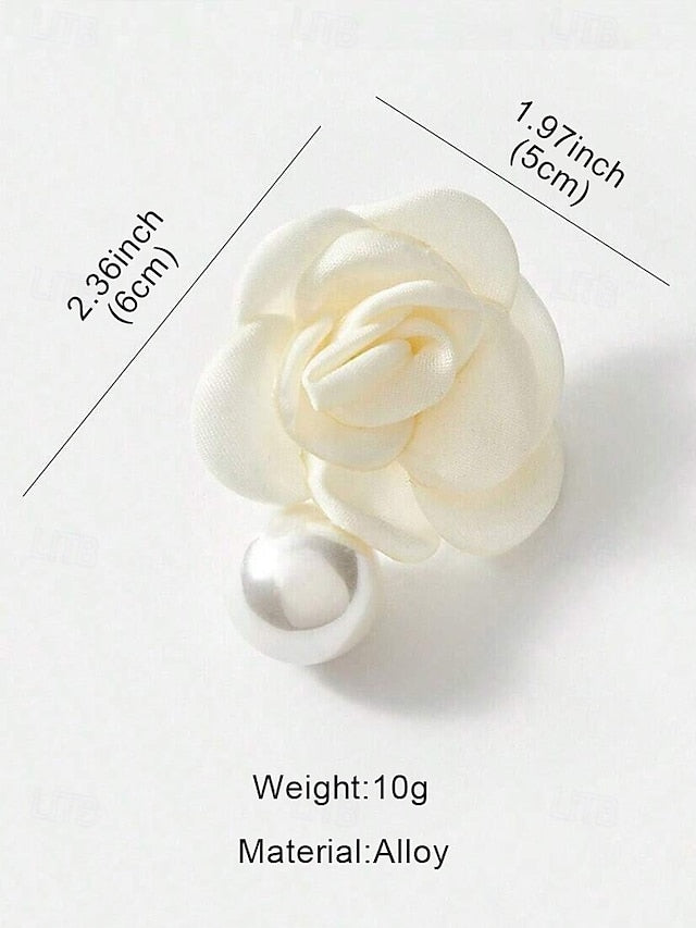 Earrings Faux Pearl Flower Elegant Stud Drop Women's with