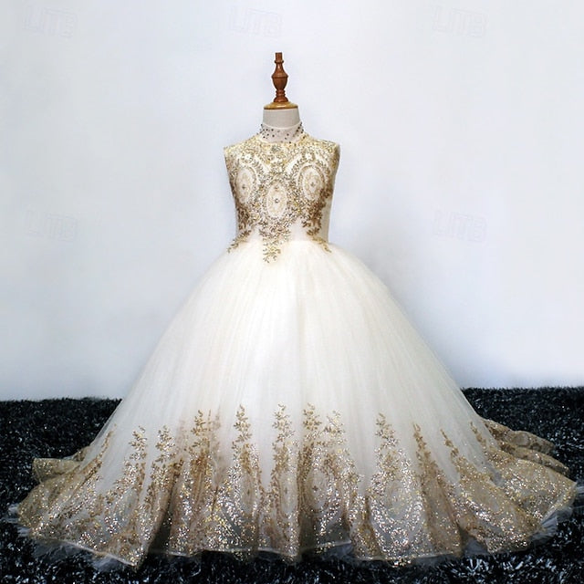 Kid's Dress Evening Flower Gown Girl Formal Girls'