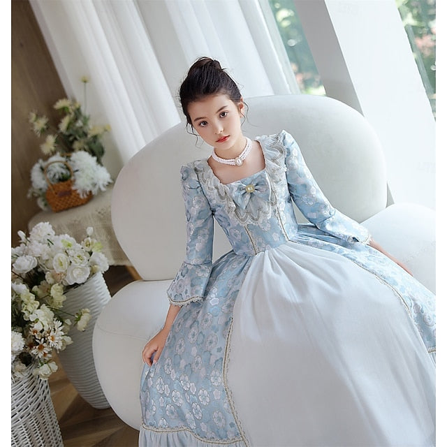 Vintage Flower Gothic Dress Masquerade Inspired Rococo Girl
