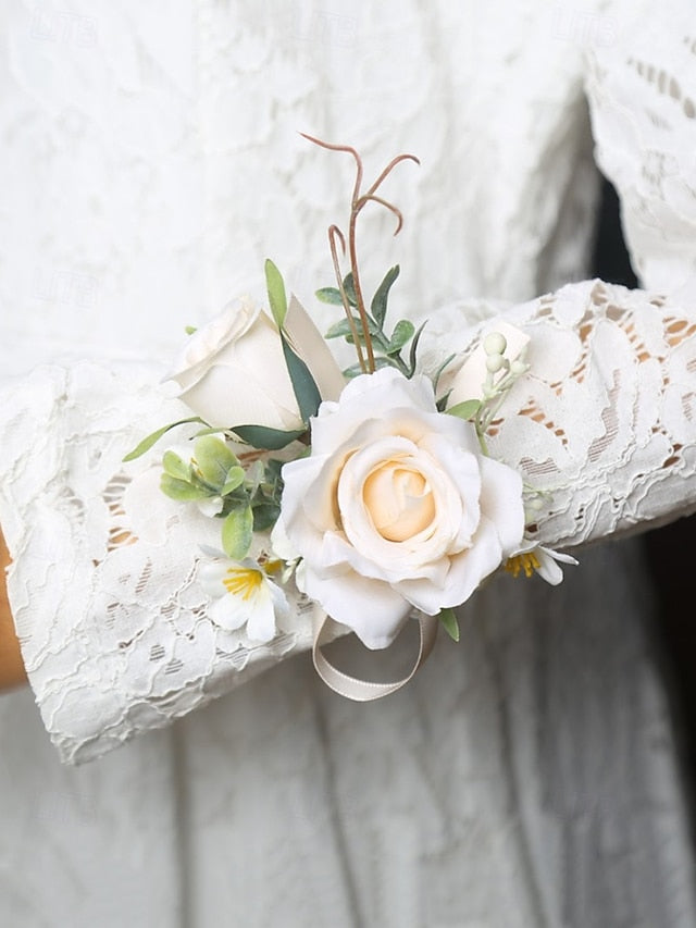 Wedding Corsage and Boutonniere Artificial Elegant – Wrist