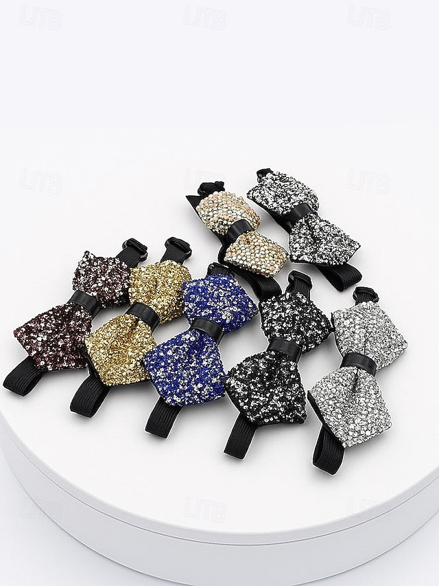 Polyester Sparkling Bow Men's – Sequins Christmas Tie