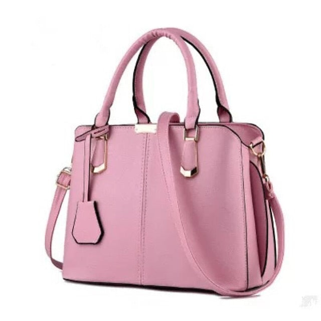 Elegant Faux Leather Structured Handbag – Green Women's