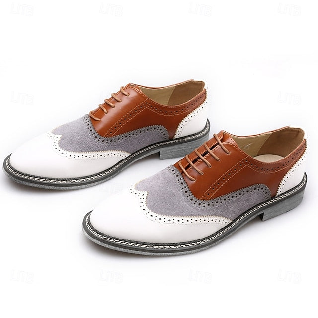 Gatsby-Inspired Men's Shoes in Spectator Wingtip Oxford