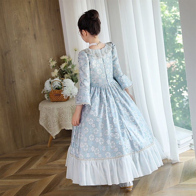Vintage Flower Gothic Dress Masquerade Inspired Rococo Girl