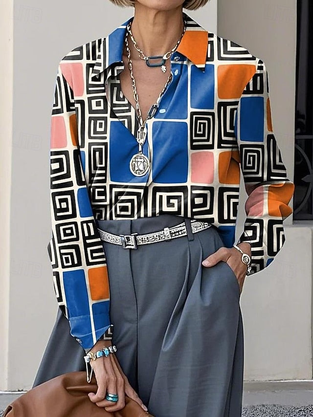 Women's Shirt Linen Like Breathable Lightweight Button Down