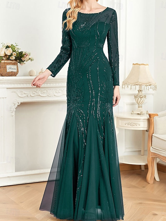 Neck Party of Dress the Mother Elegant Crew Floor Bride