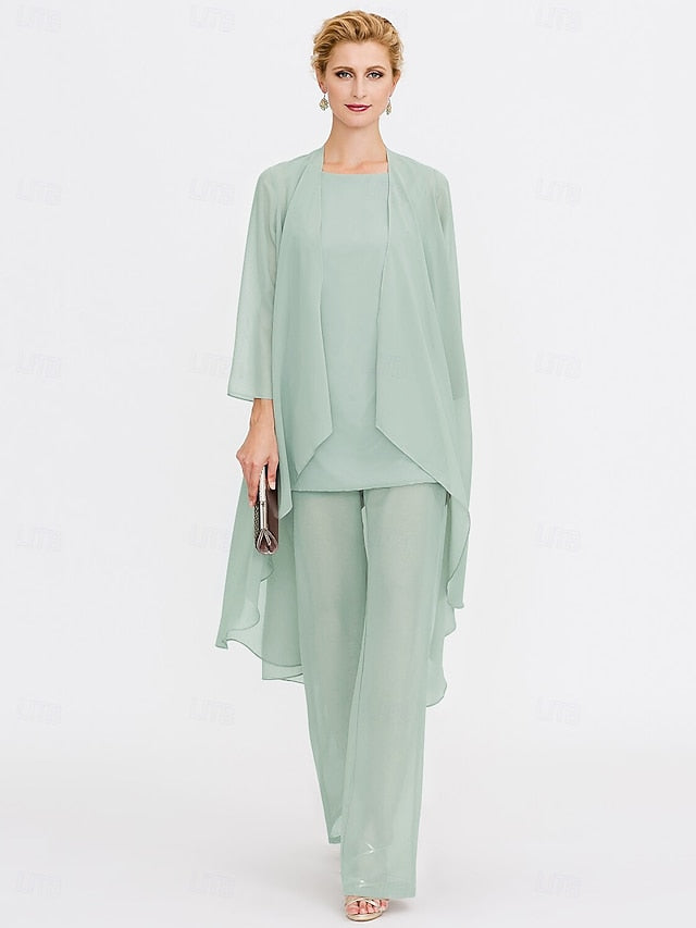 Beach of 3 Wedding Piece Bride the Mother Pantsuit