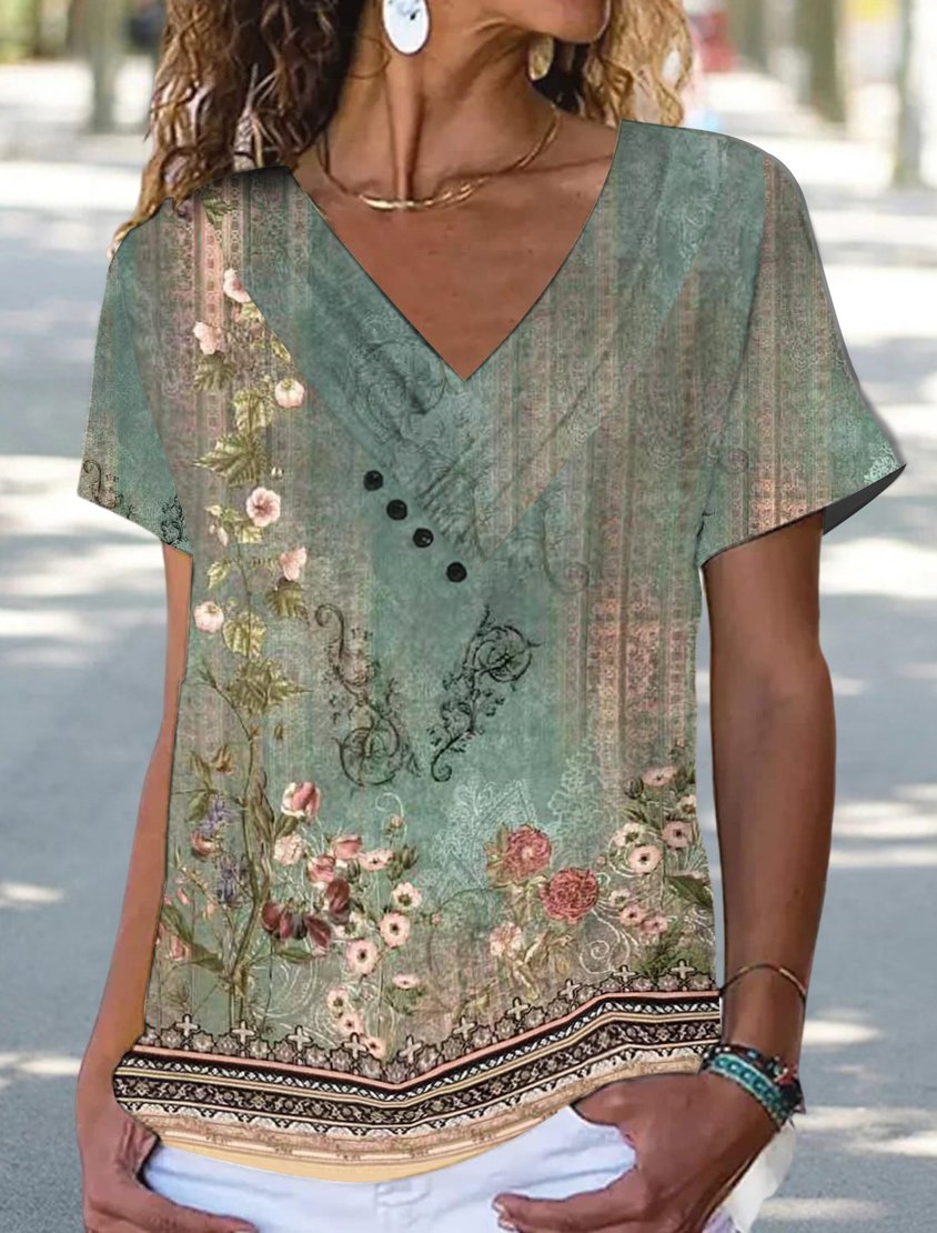 Casual Knitted Ethnic Shirt UU6