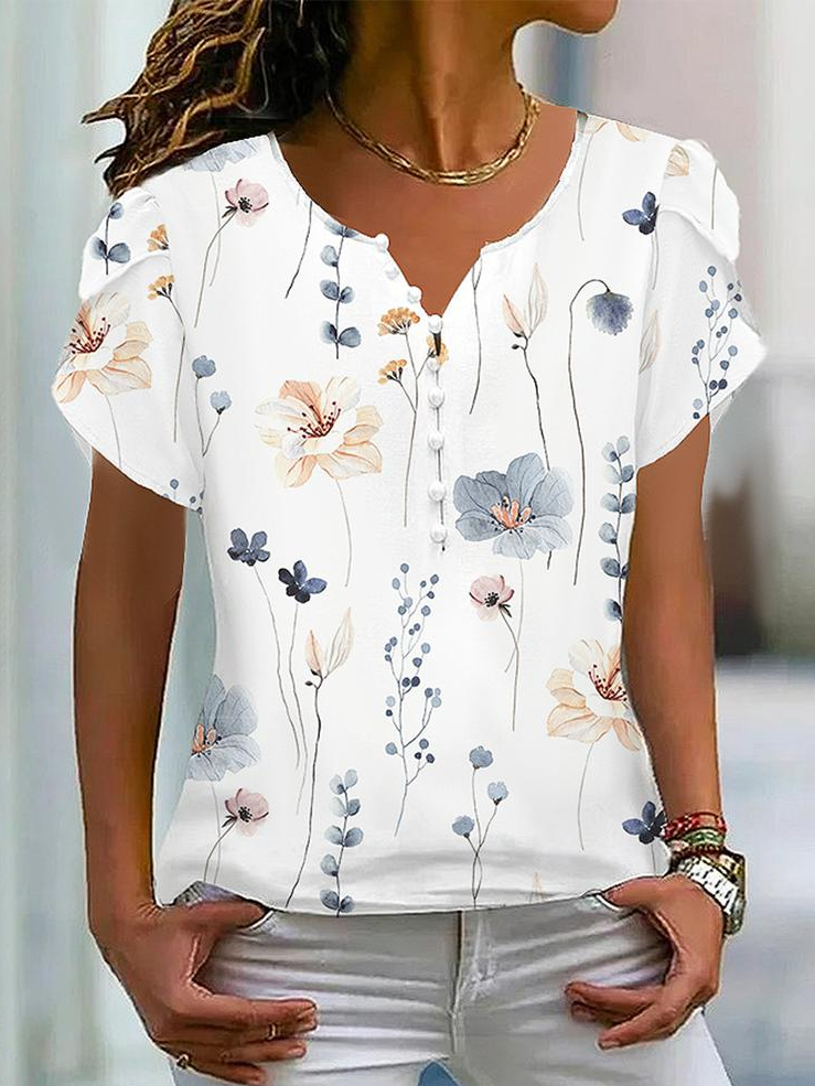 Crew Neck Regular Fit Buckle Casual Shirt WZ104