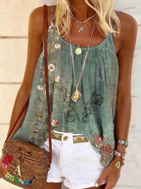 Loose Spaghetti Casual Ethnic Cami WG94