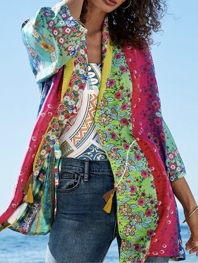 Manteau ethnique décontracté autre QAG5