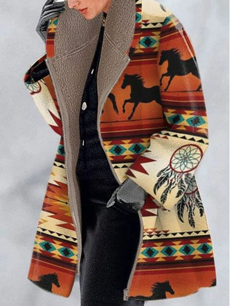 Hoodie Lässiger, lockerer Reißverschluss-H-Linien-Mantel für Damen AH094