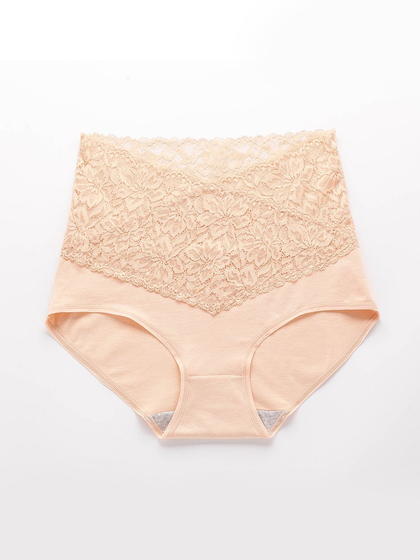 Spitzenspleißen, Bauch- und Hüftheben, hohe Taille, Slips in Übergröße, QAR10