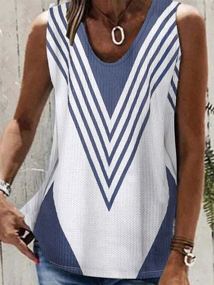Women Color Block Loose Casual T-Shirt WU71