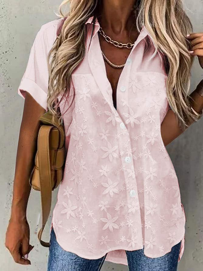 Summer Lace Casual Lace Loose Blouse mm251