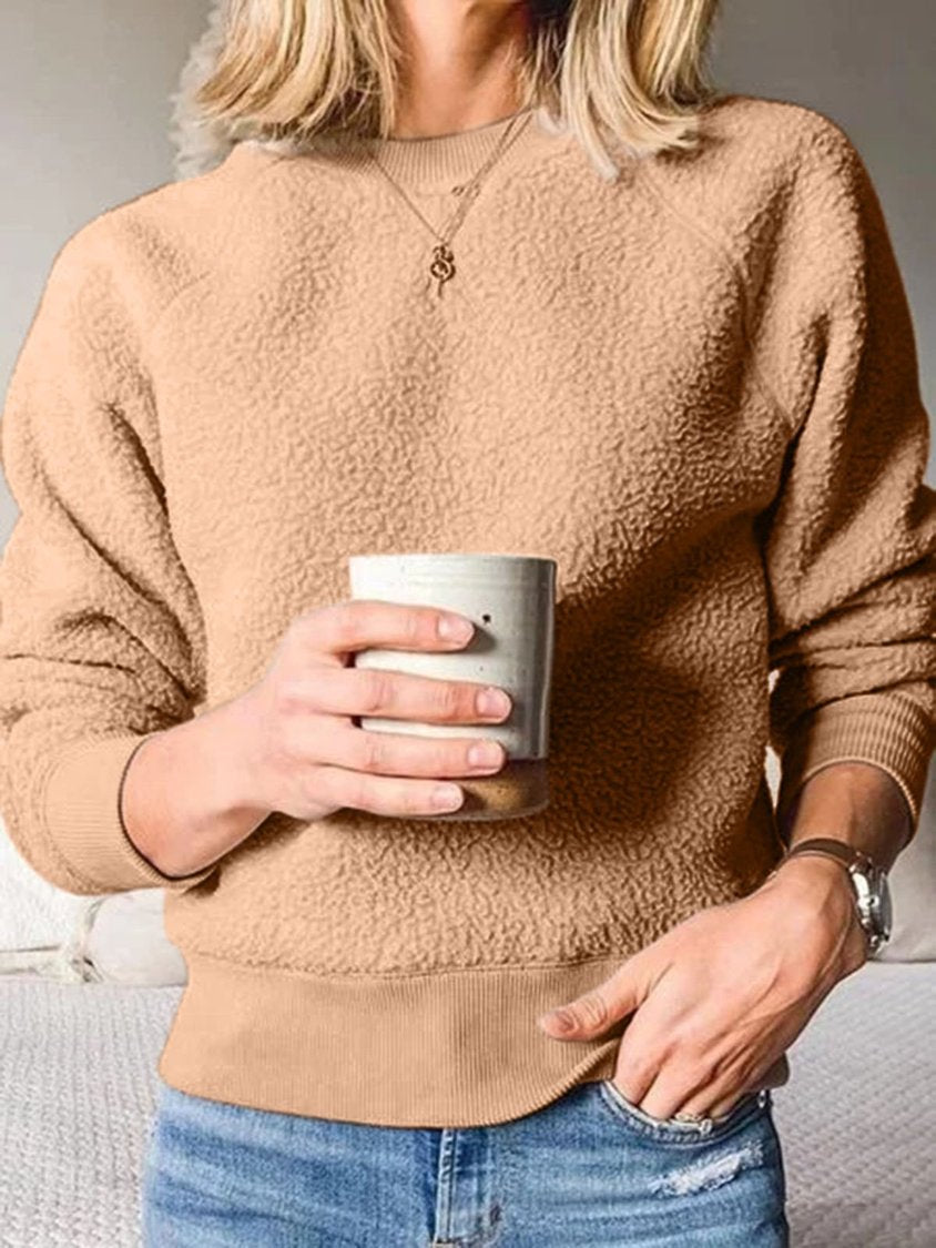 Lässiges, schlichtes Rundhals-Shirt und Top aus Baumwollmischung GA18