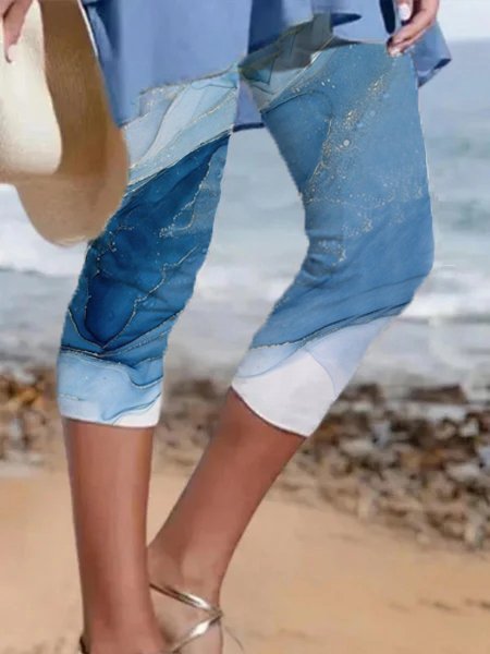 Pantalon décontracté à motif dégradé coupe régulière BB57