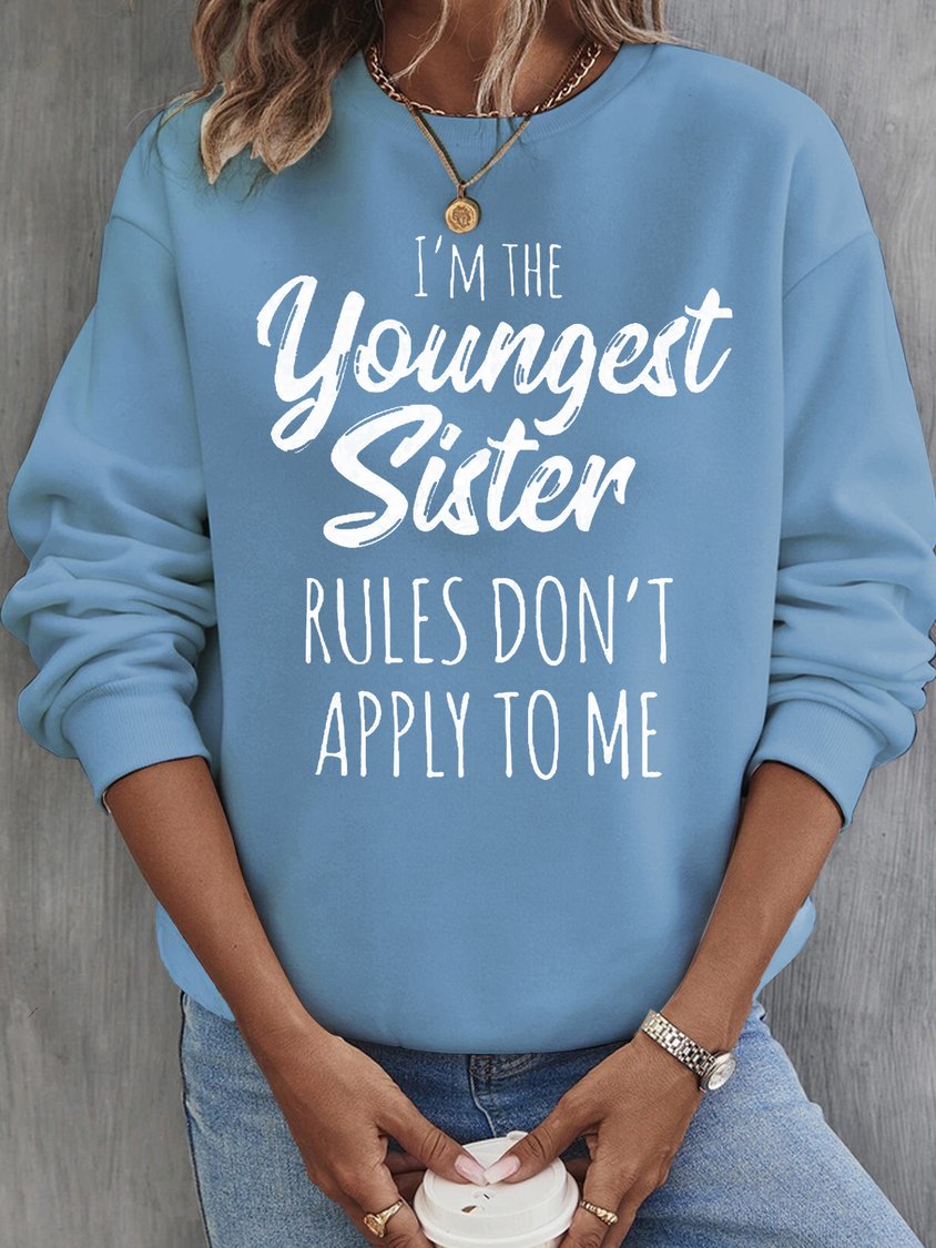 Schlichtes, lockeres Sweatshirt mit Rundhalsausschnitt QAL26