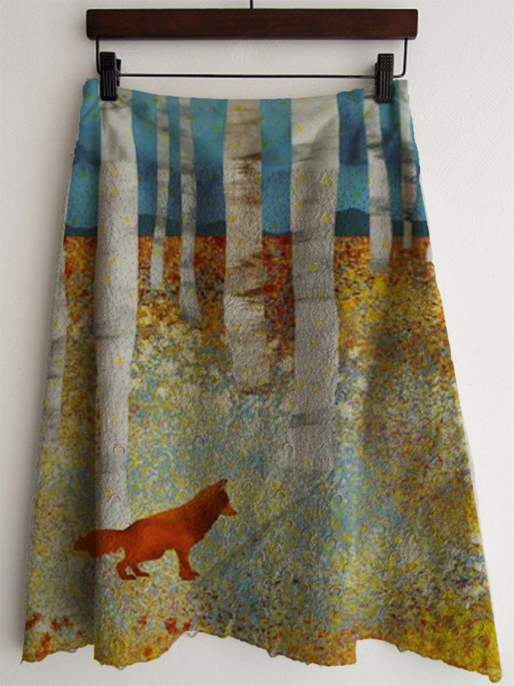 Ombre/tie-Dye Cotton Skirt QS103