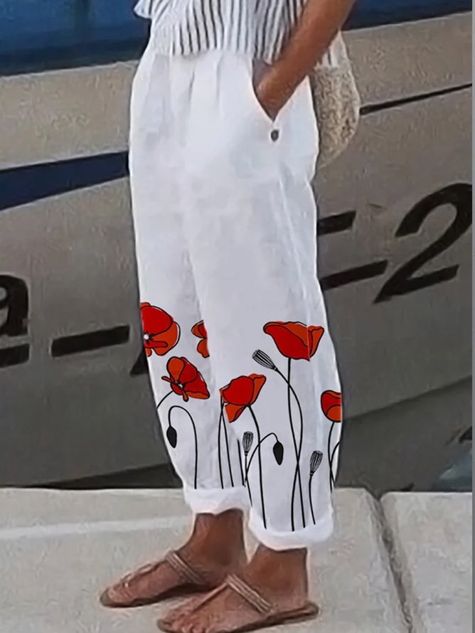 Casual Cotton And Linen Pants UU33