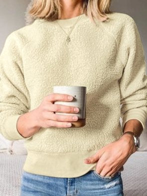 Lässiges, schlichtes Rundhals-Shirt und Top aus Baumwollmischung GA18