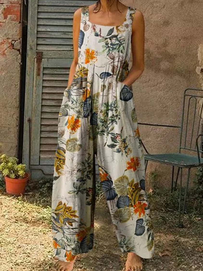 Combinaison et barboteuse décontractées sans manches FE1004