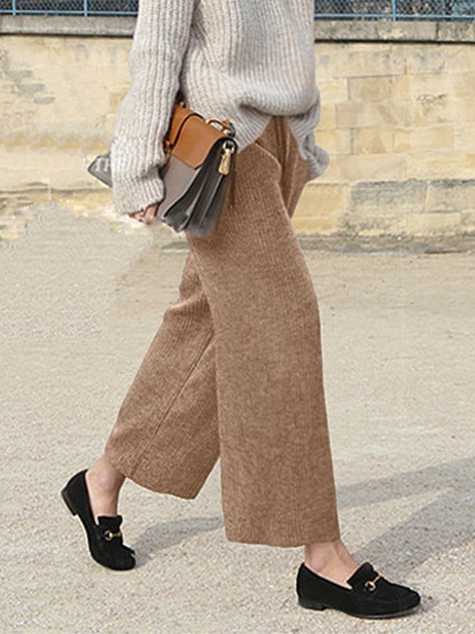 Plain Regular Fit Casual Pant WK98