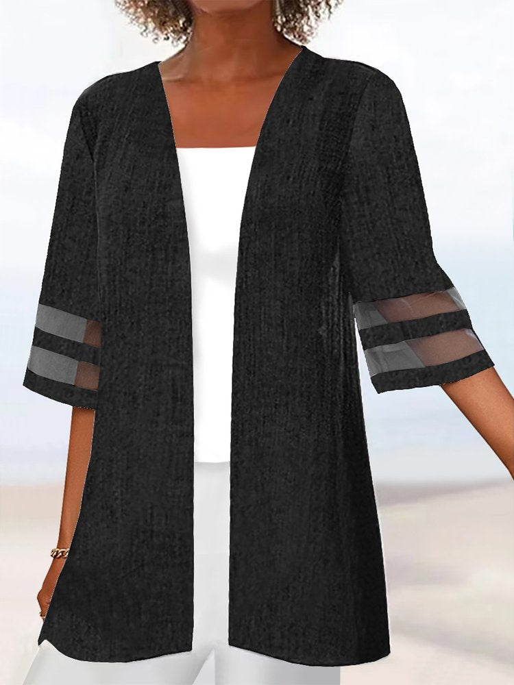 Lässiger, schlichter, lockerer Wickelkimono AH289