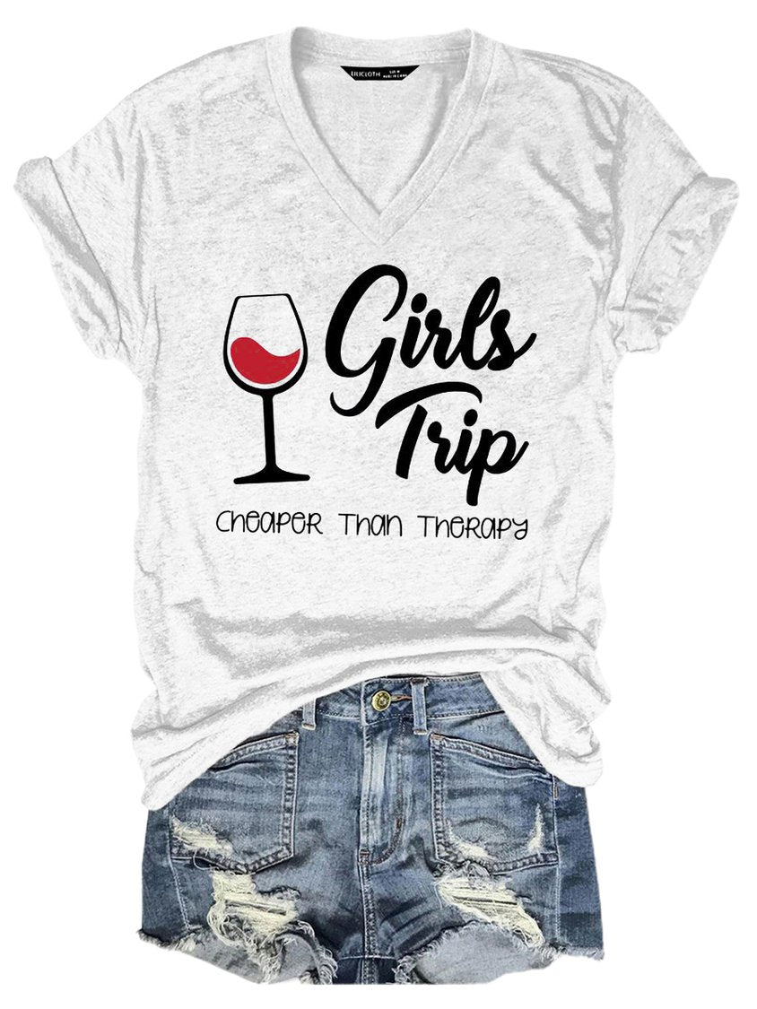 T-shirt pour femme "Girl's Trip" moins cher que la thérapie MMq8