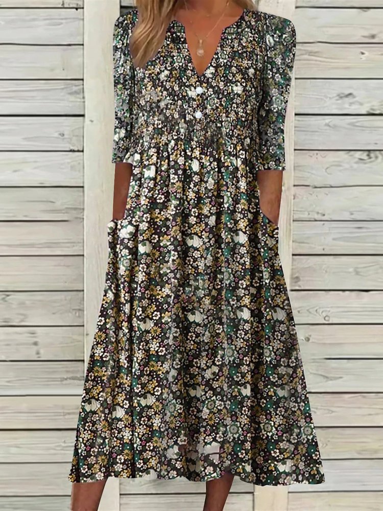 Casual Short Sleeve Woven Dress AH234