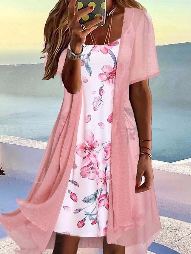 Floral Spaghetti Casual Loose Two-Piece Set WT113