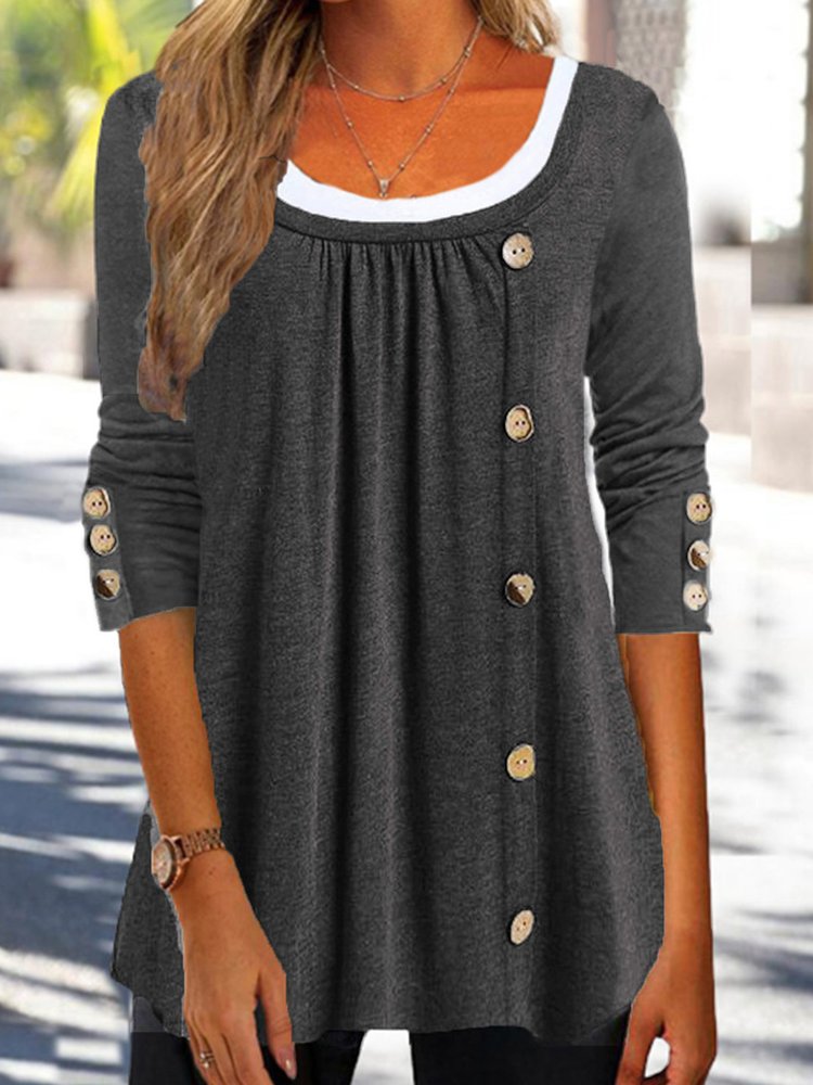 Plain Casual Loose T-Shirt QH118