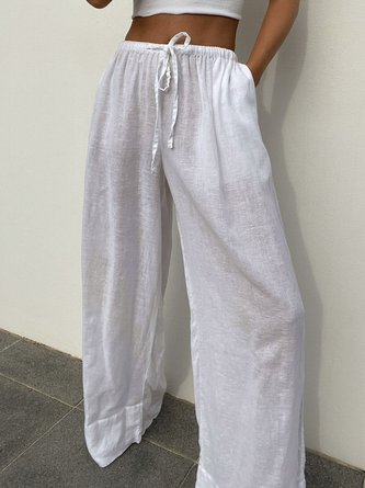 Casual Cotton Plain Loose Pants QAF18