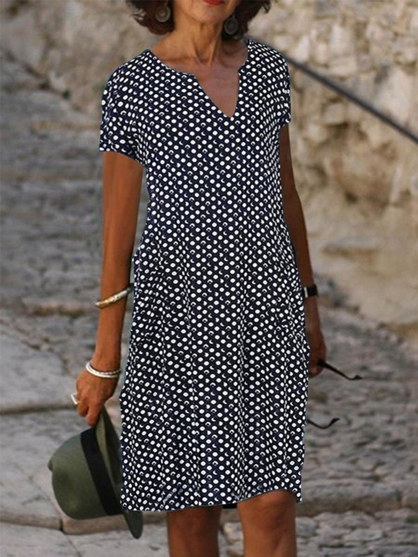 women's polka dot casual dress RR38