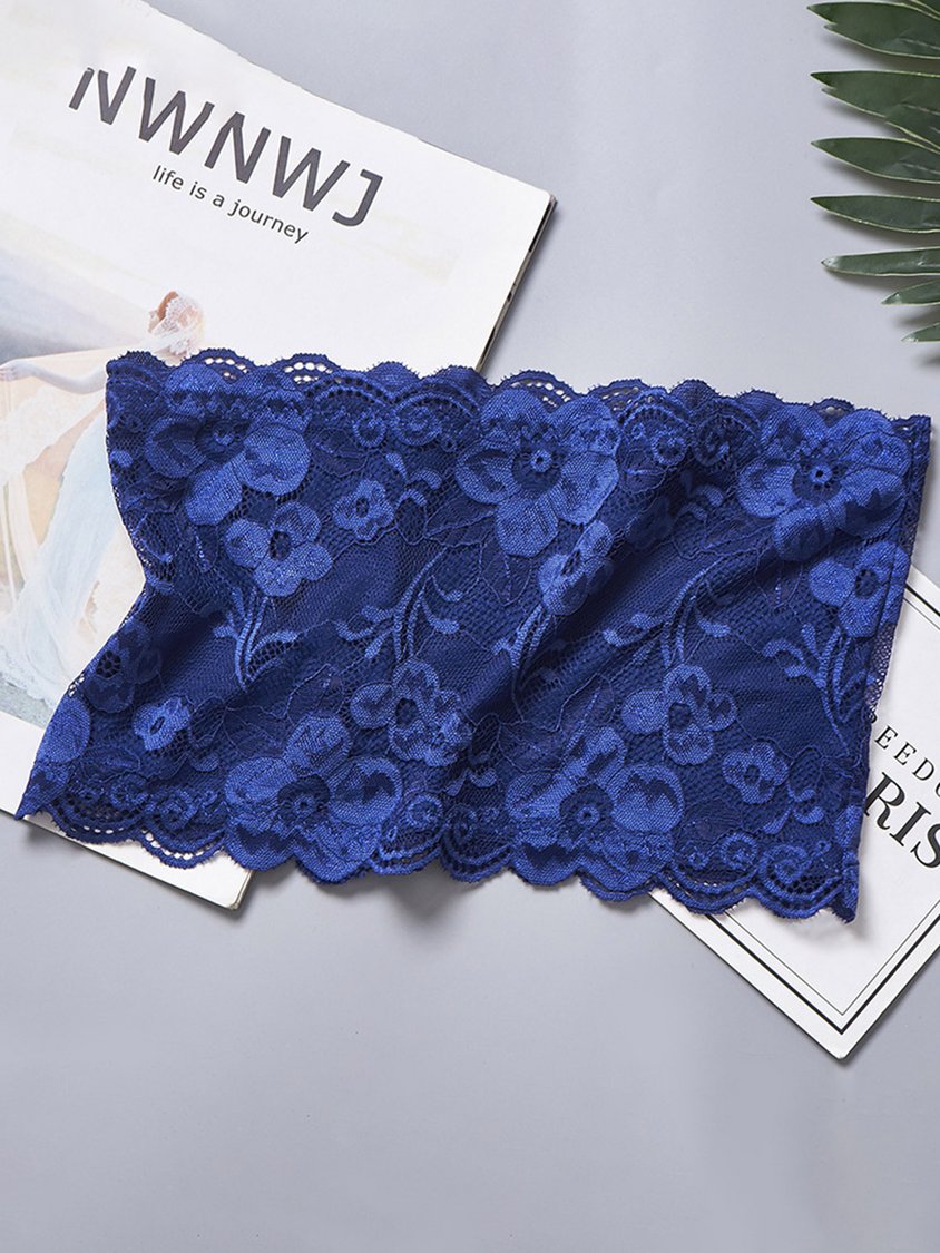 Sexy Lace High Elasticity Breathable Strapless Tube Top QAR81